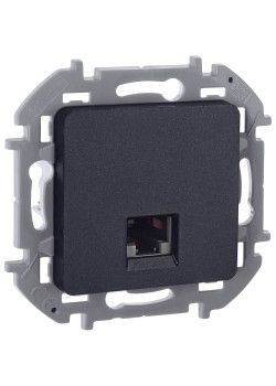 INSPIRIA Розетка компьютерная RJ45 категория 6 UTP антрацит