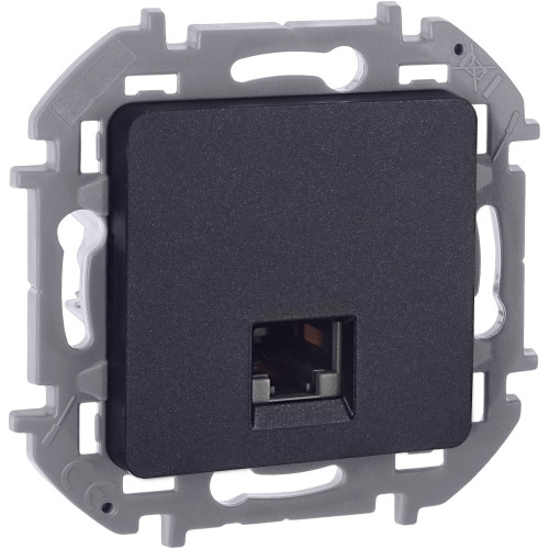 INSPIRIA Розетка компьютерная RJ45 категория 6 UTP антрацит