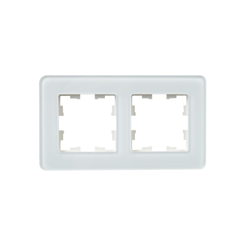 BRITE Рамка 2-местная РУ-2-2-Бр стекло белый RE IEK BRITE Рамка 2-местная РУ-2-2-Бр стекло белый RE IEK