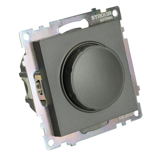 Выключатель диммирующий TRIAC (механизм) 250В, 500W, серия Катрин, графит, GLS10-7106-06 Выключатель диммирующий TRIAC (механизм) 250В, 500W, серия Катрин, графит, GLS10-7106-06