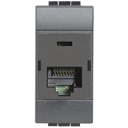 Livinglight Розетка RJ45, UTP, Cat. 6, IDC110, цвет антрацит