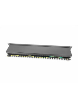 Патч-панель 19 1U экранированная кат.5e 24 порта RJ-45 Dual IDC TOKOV Eletrcic TKE-PP-5E-1U-24P-STP