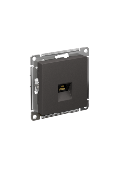 ATLASDESIGN РОЗЕТКА компьютерная RJ45 кат. 6A, механизм, БАЗАЛЬТ