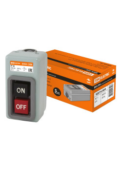 Выключатель кнопочный с блокировкой ВКН-306 3Р 6А 230/400В IP40 TDM