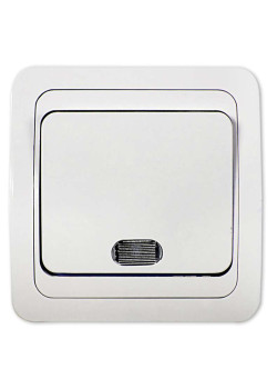 Выключатель 1-кл. СП Classico 2121 10А IP20 с подсветкой бел. ASD / IN HOME 4680005959853