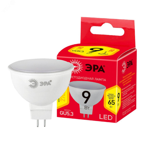 Лампа светодиодная LED 9 Вт 720Лм 2700К софит теплый GU5.3 220-240В LED MR16-9W-827-GU5.3 Red Line Лампа светодиодная LED 9 Вт 720Лм 2700К софит теплый GU5.3 220-240В LED MR16-9W-827-GU5.3 Red Line