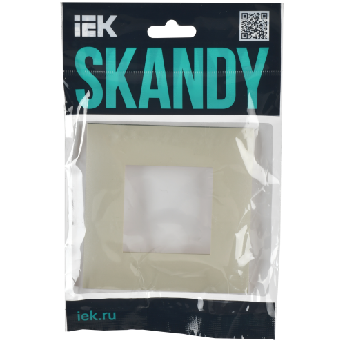 SKANDY Рамка 1-местная SK-F01B бежевый IEK