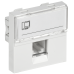 Розетка компьютерная РКИ-20-00-П RJ-45 UTP кат.5e (на 2 модуля) ПРАЙМЕР белая IEK