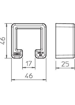 Колпачок защ. для рейки 41х41мм MS 41 SK OR SP OBO 1122900