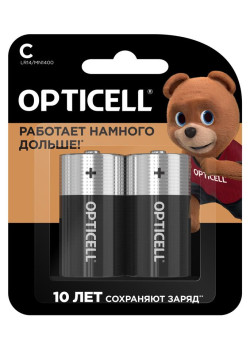 Элемент питания алкалиновый C/LR14 1.5В (блист. 2шт) Basic Opticell 5051004
