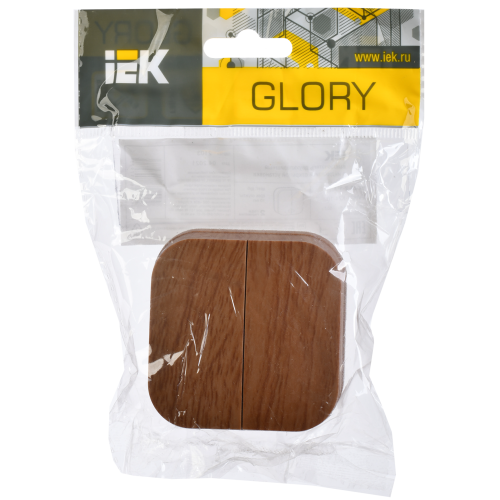 GLORY Выключатель 2-клавишный для открытой установки 10А ВС20-2-0-ХД дуб IEK GLORY Выключатель 2-клавишный для открытой установки 10А ВС20-2-0-ХД дуб IEK