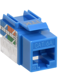 ITK Модуль Keystone Jack кат.6A UTP 110 IDC 90град синий