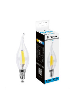 Лампа светодиодная Feron LB-714 Свеча на ветру E14 11W 230V 6400K