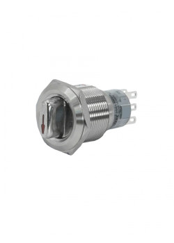 GQ22-L-22X/33/S, металл, 2NO+2NC, на 3 положения без фиксации I-О-II, d22мм, IP40, переключатель  (ЭТ)