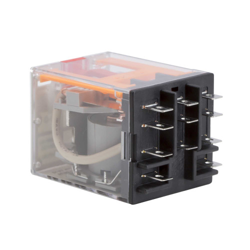 Реле миниатюрное силовое, 3CO, ком. ток 16А, AgSnO2, напряжение 115V AC, опция: тест-кнопка+светодиод Реле миниатюрное силовое, 3CO, ком. ток 16А, AgSnO2, напряжение 115V AC, опция: тест-кнопка+светодиод
