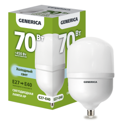 Лампа светодиодная HP 70Вт 230В 6500К E27-E40 GENERICA