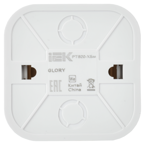 GLORY Розетка для открытой установки TV РТВ20-ХБм белый матовый IEK