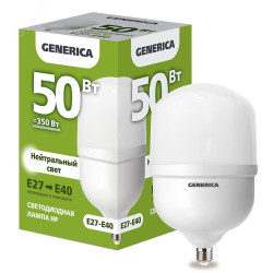 Лампа светодиодная HP 50Вт 230В 4000К E27-E40 GENERICA