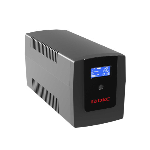 Линейно-интерактивный ИБП от ДКС серии Инфо с дисплеем (Info LCD), 1500ВА/900 Вт, 1/1, 3xSchuko, USB + RJ45, LCD, 2x8Aч