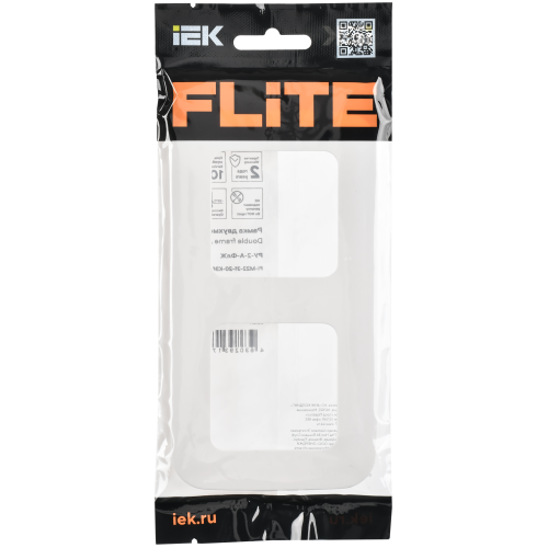 FLITE Рамка 2-местная РУ-2-А-ФлЖ жемчуг IEK