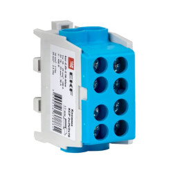 Клемма распределительная КСР с двойным винтом 2x25/2x16 cиняя EKF
