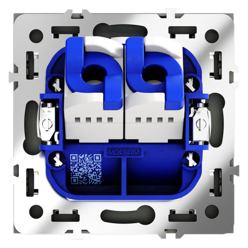 Розетка компьютерная 2-м СП S70 RJ45 + RJ45 кат.6 механизм черн. матов. Voltum VLS060208 Розетка компьютерная 2-м СП S70 RJ45 + RJ45 кат.6 механизм черн. матов. Voltum VLS060208