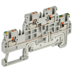 ARMAFIX Клемма пружин. Push-in CP-ML-PEN 2 ур. земля-низ 1,5мм2 серая IEK