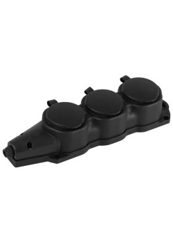 Колодка ЭРА KX-3e-B-IP44 каучуковая с заземлением 3 розетки 16A IP44 черн. Эра Б0068453