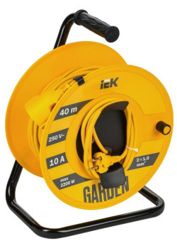 Удлинитель на катушке 1х40м Garden УК40 2P 2х1.0кв.мм IEK GD-KP50-10-01-40