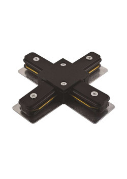 Коннектор X-образный PTR CX-BL накладной/подвесной шинопровод черн. Pro JazzWay 5010871