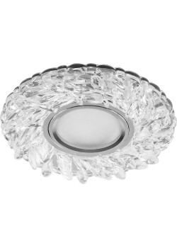Светильник встраиваемый с белой LED подсветкой Feron CD915 потолочный MR16 G5.3 прозрачный