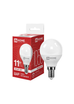 Лампа светодиодная LED-ШАР-VC 11Вт шар 4000К нейтр. бел. E14 1050лм 230В IN HOME 4690612020594