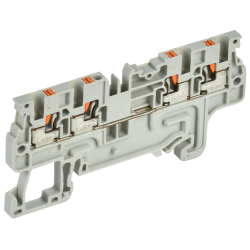 ARMAFIX Клемма пружин. Push-in CP-MC 4 вывода 1,5мм2 серая IEK