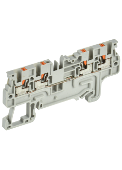 ARMAFIX Клемма пружин. Push-in CP-MC 4 вывода 1,5мм2 серая IEK