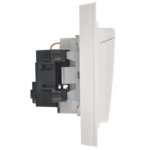 BRITE Комплект 1-местная с заземлением с защитными шторками и крышкой 16А IP44 2 штуки в сборе с двойной рамкой РСбш10-3-44-БрБ белый