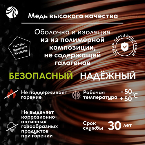 Кабель силовой ППГнг(А)-HF 5х1,5-0,66 100м бухта Кабель силовой ППГнг(А)-HF 5х1,5-0,66 100м бухта