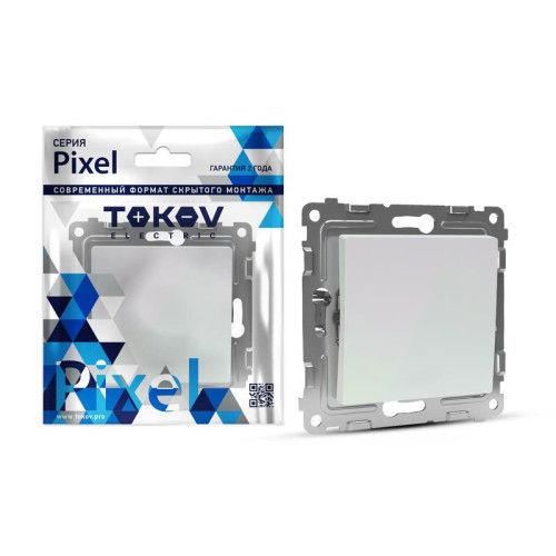 Выключатель 1-кл. СП Pixel 10А IP20 механизм перламутр. TOKOV ELECTRIC TKE-PX-V1-C04 Выключатель 1-кл. СП Pixel 10А IP20 механизм перламутр. TOKOV ELECTRIC TKE-PX-V1-C04