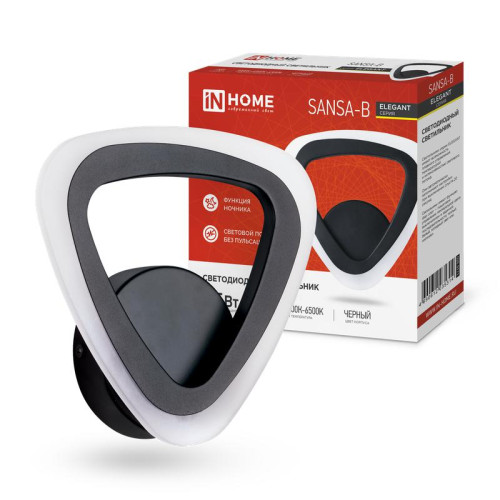 Светильник светодиодный ELEGANT SANSA-15B 15Вт 3000-6500К 1200лм 230В STEP COLOR черн. IN HOME 4690612035314