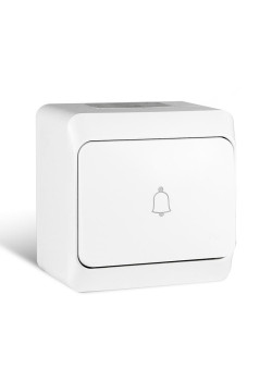 Кнопка звонка ОП Nix 10А IP54 250В бел. TOKOV ELECTRIC TKE-NX-DB-C01-IP54