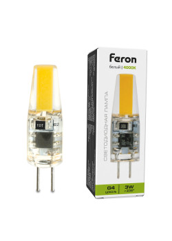 Лампа светодиодная Feron LB-423 G4 3W 230V 4000K