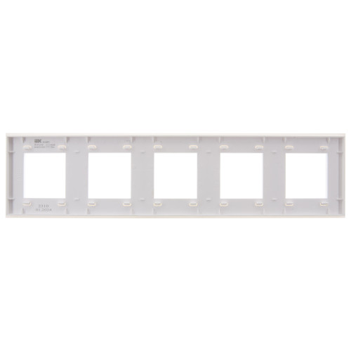 SKANDY Рамка 5-местная SK-F25W стекло арктический белый IEK SKANDY Рамка 5-местная SK-F25W стекло арктический белый IEK