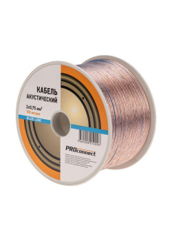 Кабель Stereo 2х0.75 BLUE LINE бухта (м) PROCONNECT 01-6204-6
