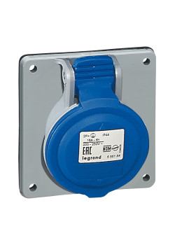 Встраиваемая наклонная розетка - P17 Tempra Pro - IP 44 - 200/250 В~ - 32 A - 3К+Н+З