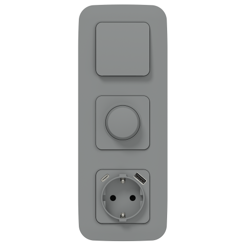 FLITE Розетка 1-местная с заземлением с защитными шторками 16А с USB A+C 20Вт безвинтовое крепление РСЮшс11-1-ФлС серый IEK FLITE Розетка 1-местная с заземлением с защитными шторками 16А с USB A+C 20Вт безвинтовое крепление РСЮшс11-1-ФлС серый IEK