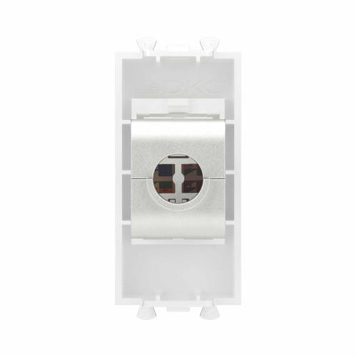 Компьютерная розетка RJ-45 без шторки модульная, кат.6 экранированная, Avanti, белое облако, 1 модуль Компьютерная розетка RJ-45 без шторки модульная, кат.6 экранированная, Avanti, белое облако, 1 модуль
