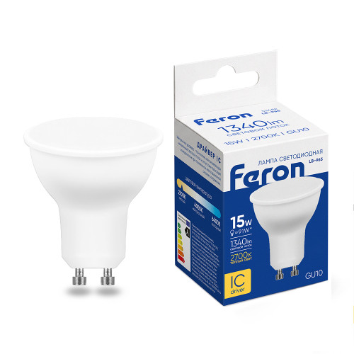 Лампа светодиодная Feron LB-965 MR16 GU10 15W 175-265V 2700K