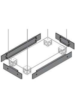 Фланец цоколя торц. 100х1200мм (уп.2шт) ABB ZN1200