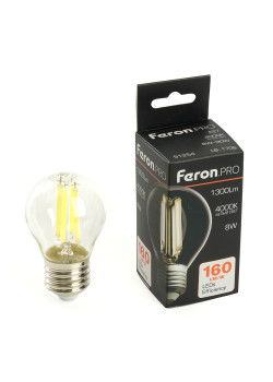 Лампа светодиодная Feron.PRO LB-1708 Шарик E27 1300LM 8W 175-265V 4000K