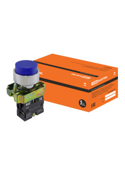 Кнопка SB2-BL61 с возвратом, 1НО, d22 мм, синяя, IP40 TDM