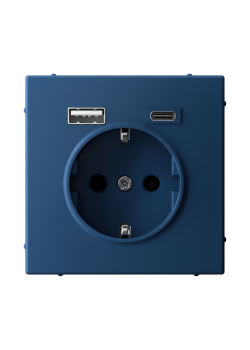 ARTGALLERY РОЗЕТКА 16А с 2 USB A+C, 5В/2,4А/3,0А, 2х5В/1,5А, механизм, АКВАМАРИН